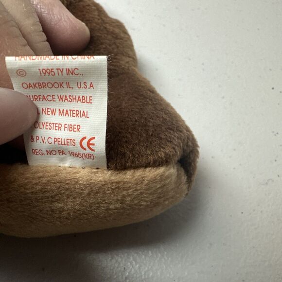 Ty Beanie Babies Hoot Owl Plush Stuffed Animal Vintage P3 Brown - Picture 7 of 7